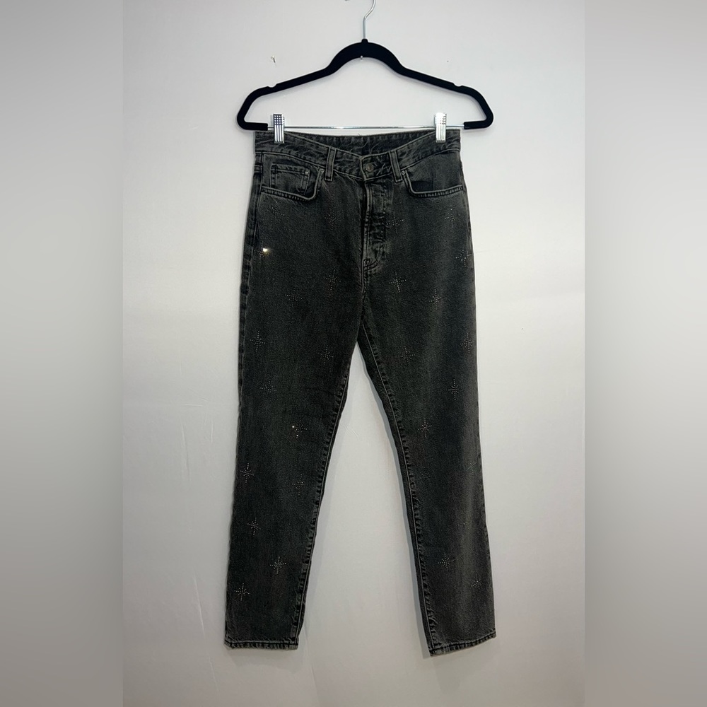 UNIQUE Vintage, Crystal, Black, Boyfriend Jeans!